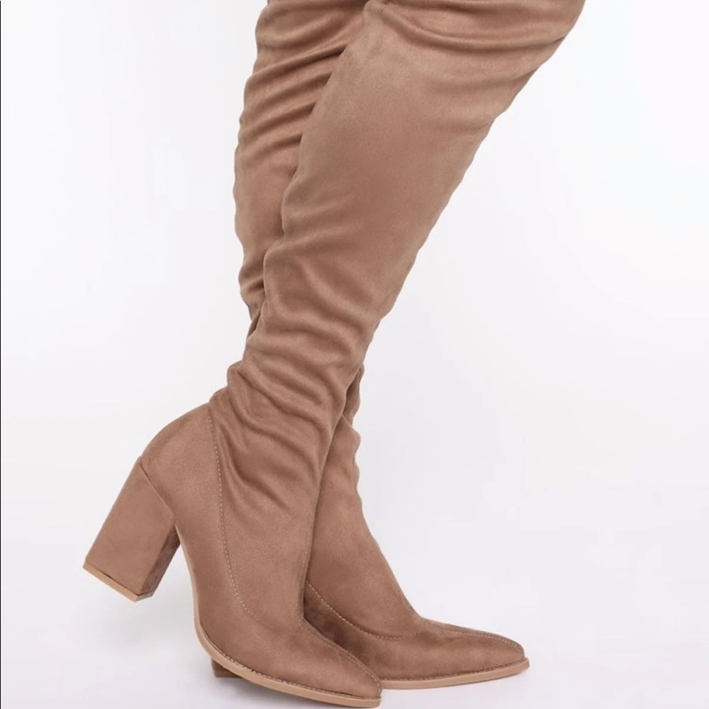 Fashion nova thigh high boots